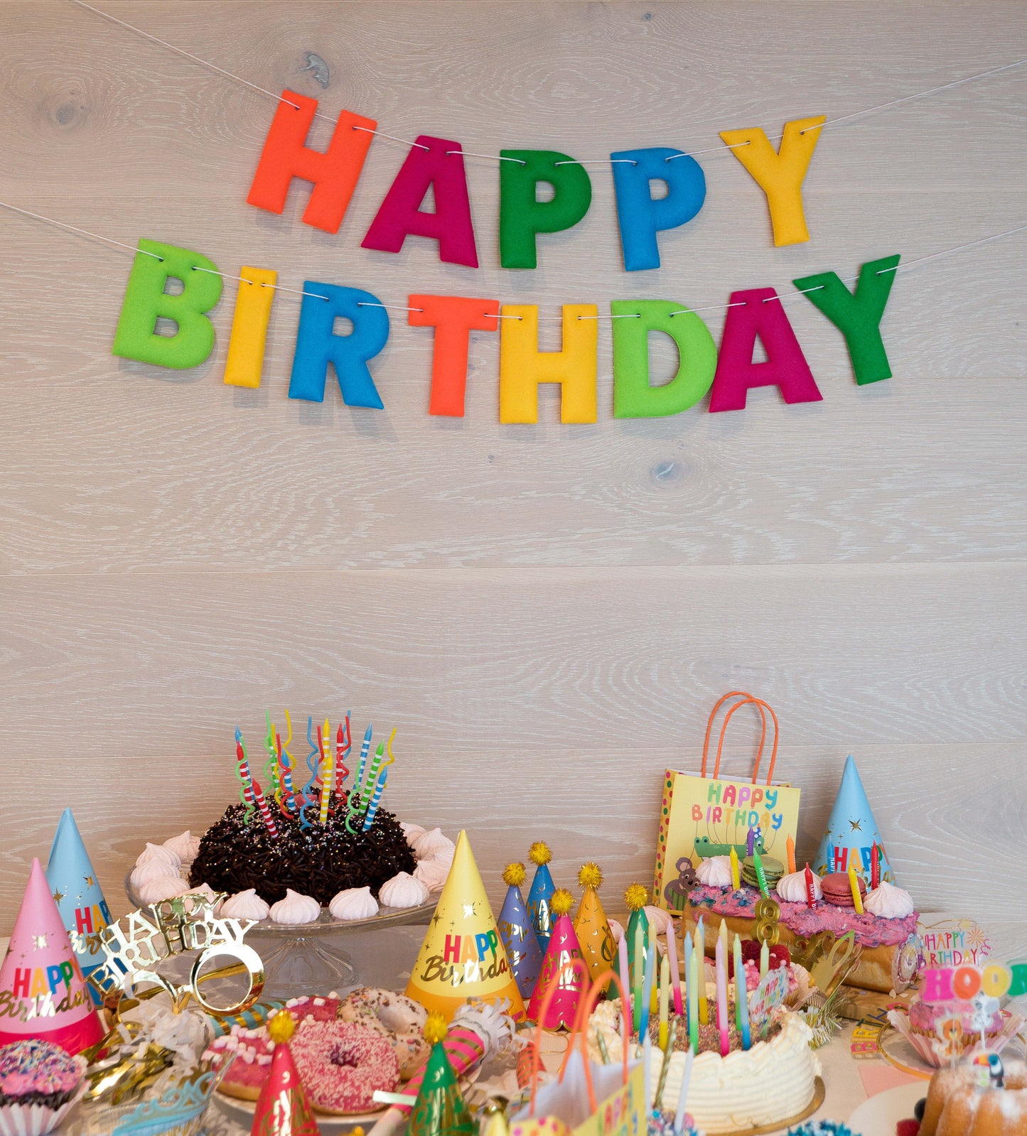 Padded Felt Happy Birthday Banner