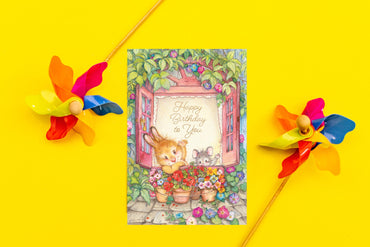 Waving Window Birthday Card Lisi Martin