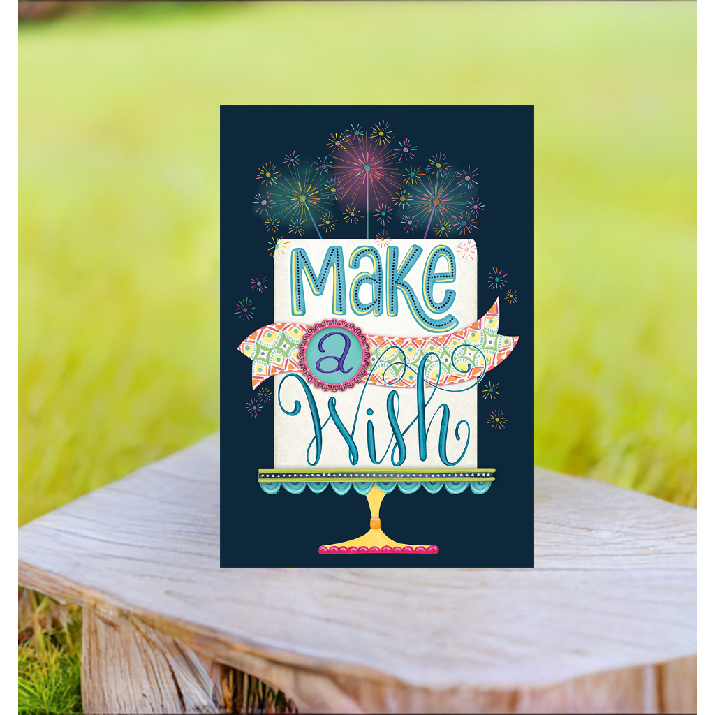 Sparkler Cake Birthday Card
