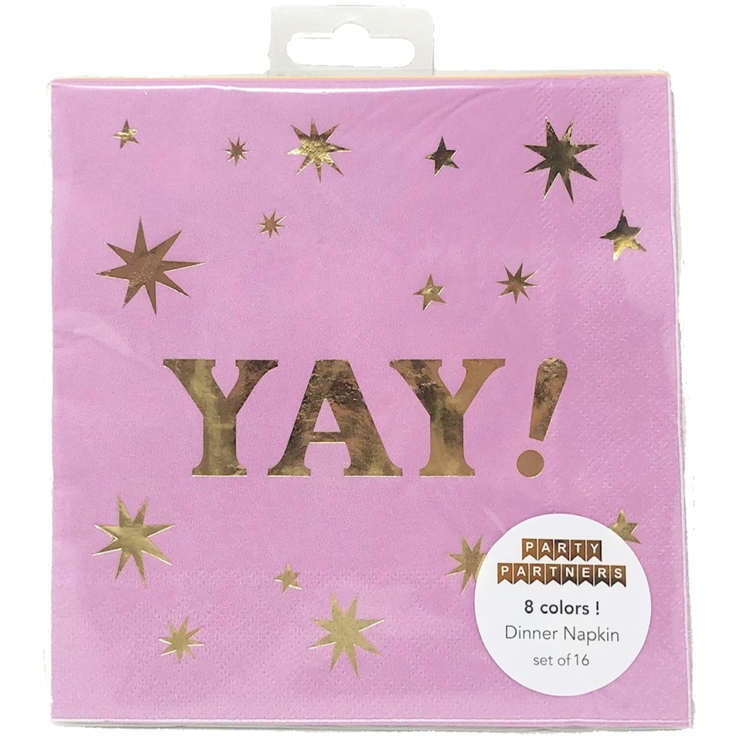 Yay! Dinner Napkins Set of 16