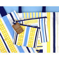 Coastal Set of 2 Canvas Pouches