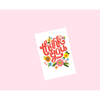 Bright Floral Thank You Card