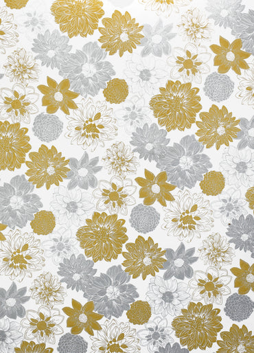 Elegant Floral Roll Wrap Set of 5 Rolls