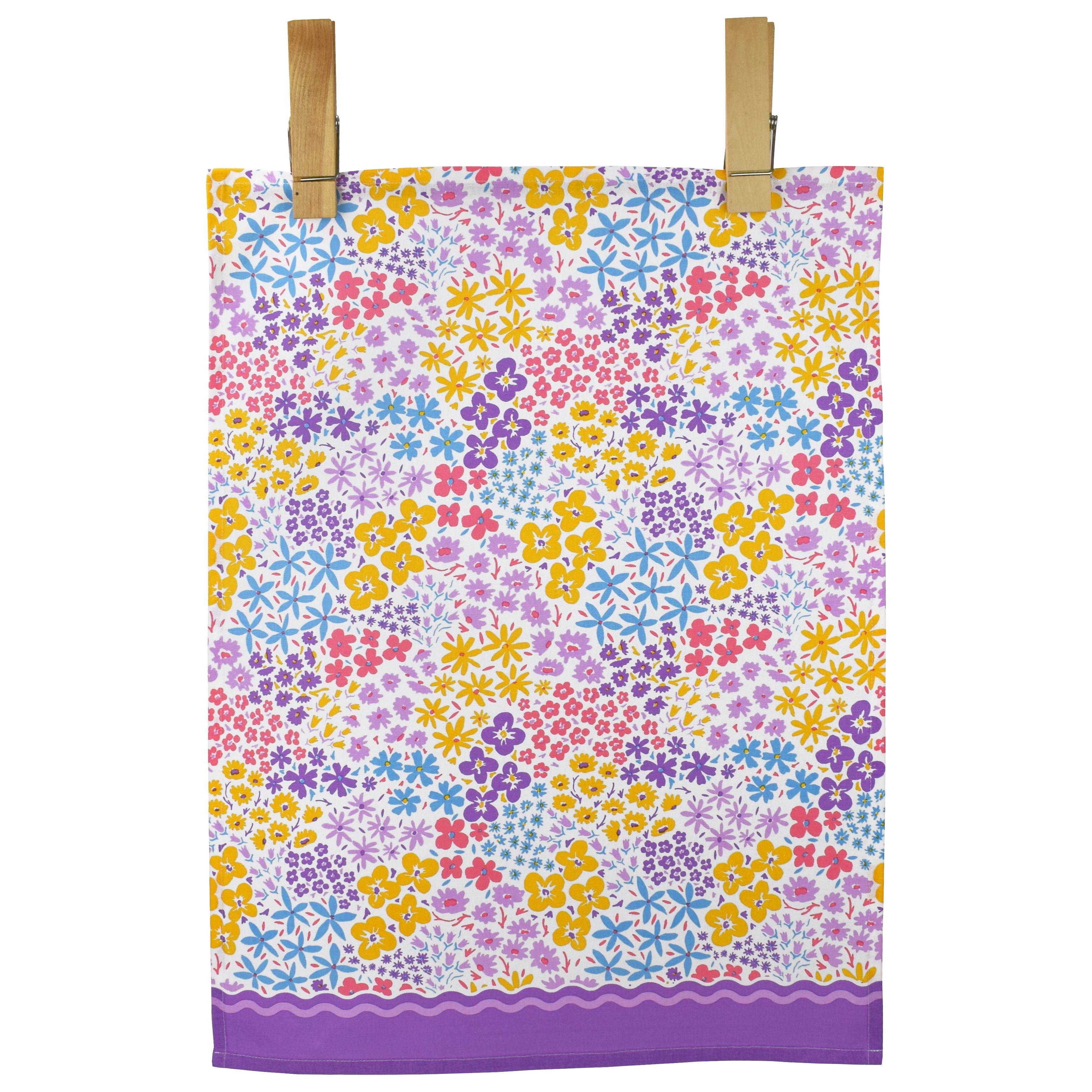 Patchwork Flowers Dish Towel