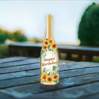 Sunflowers Birthday Champagne Sound Card