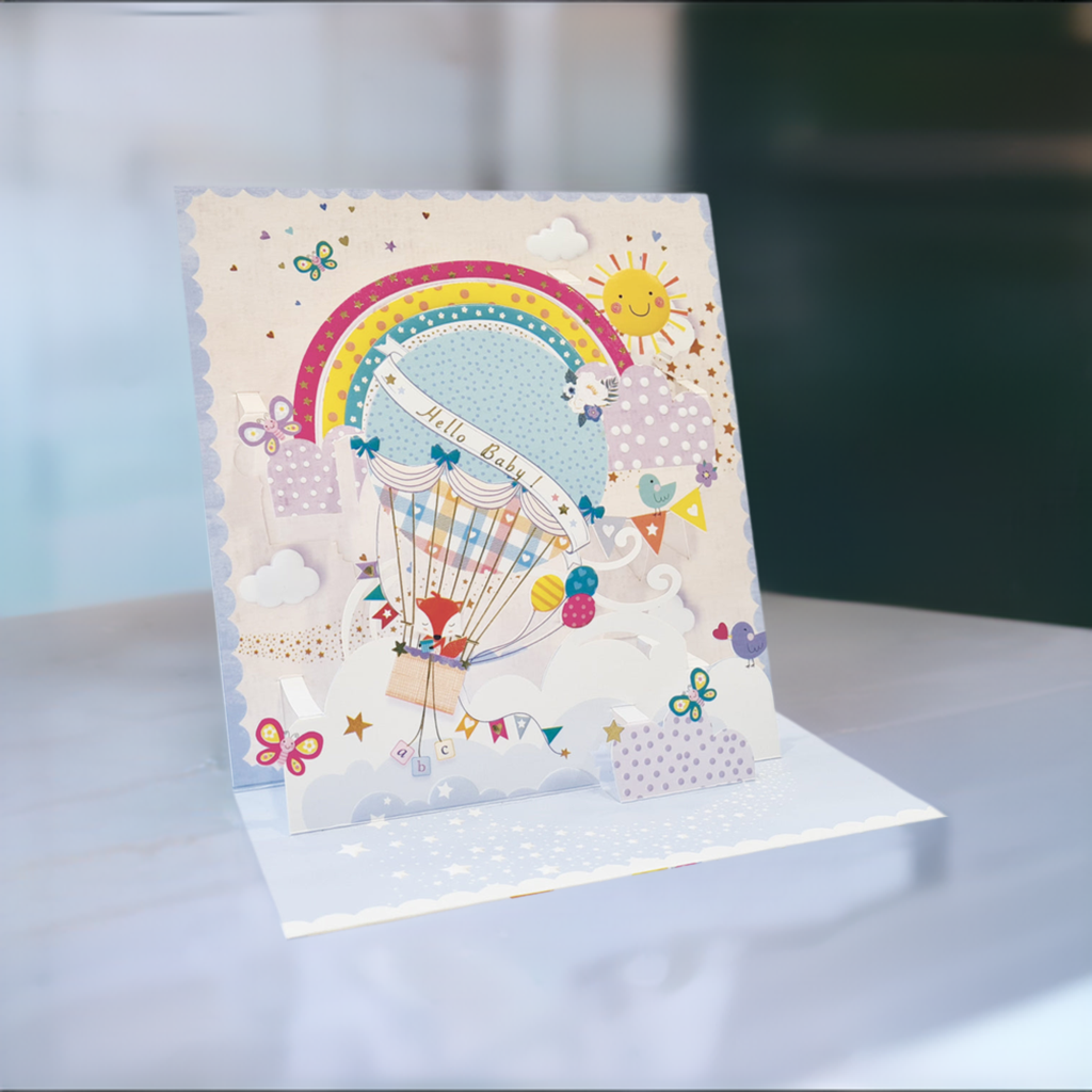 New Baby Flying Fox Pop-up Large 3D Card Baby