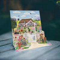 House & Cats Pop-up Large 3D Card