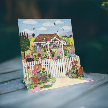 House & Cats Pop-up Large 3D Card