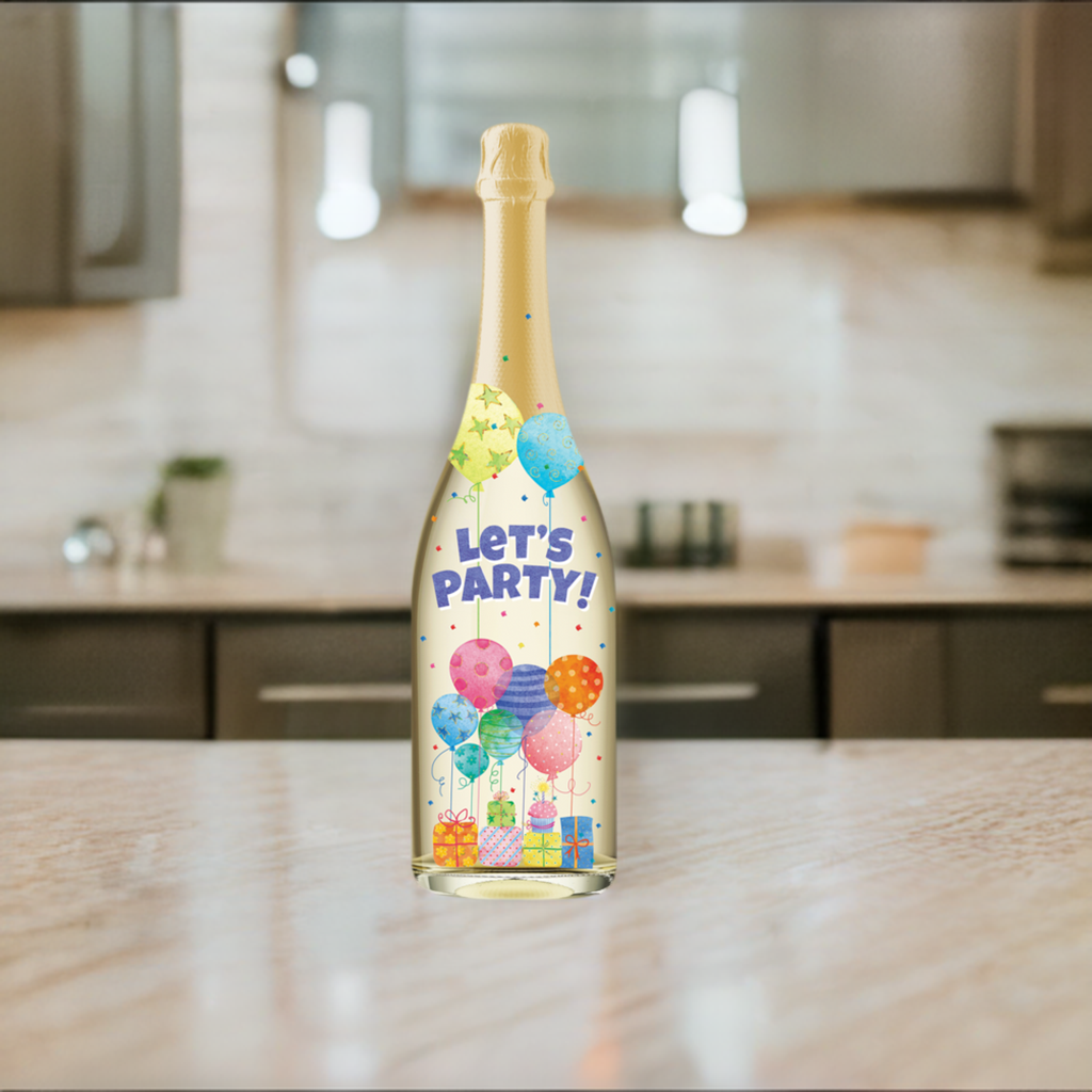 Let's Party Birthday Champagne sound Card