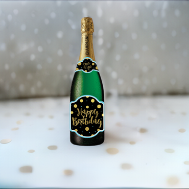Happy Birthday Dots Birthday Champagne sound Card