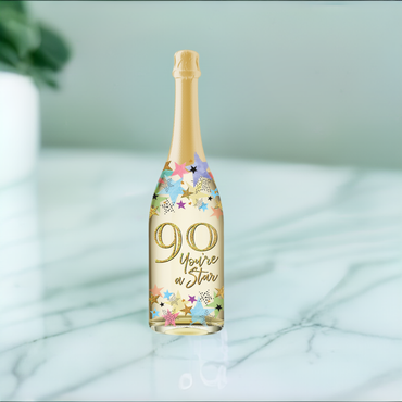 90 you're a star Birthday Champagne sound Card