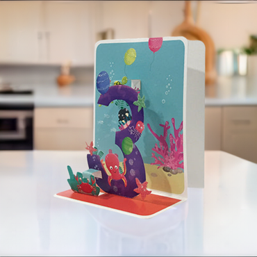 3rd Birthday Pop-up Small 3D Card