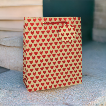 Glitter Hearts Large Gift Bag