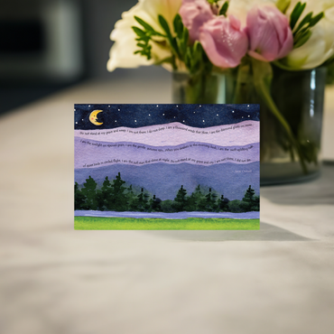 Sympathy Card Moon Over Mountains Pictura USA - Cardmore