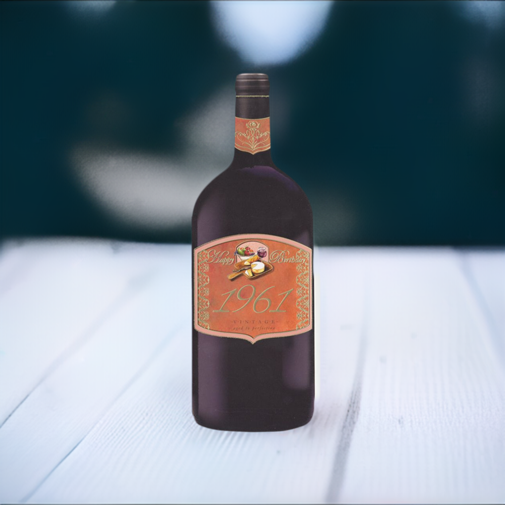 1961 Vintage Year Birthday Wine Bottle Card Cardmore