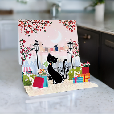 Cat Pop-up Grande 3D Card