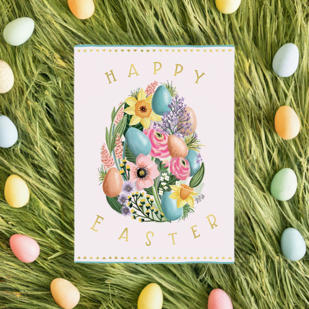 Floral Egg Easter Card