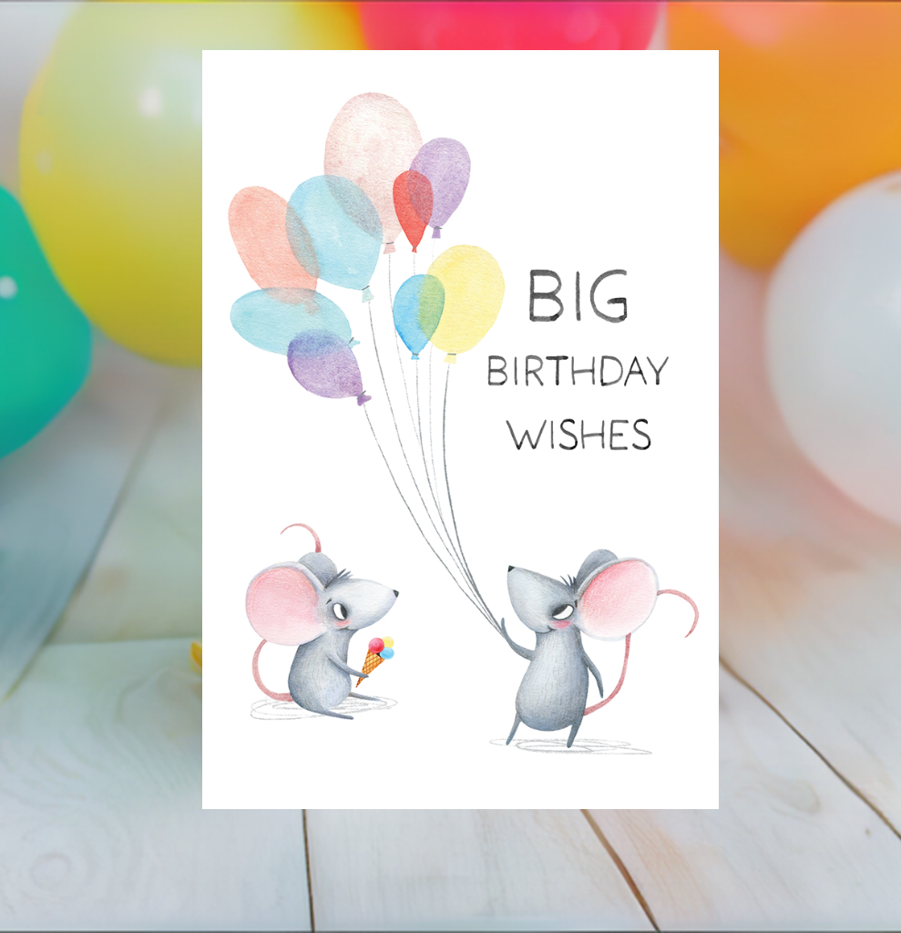 Birthday Mice Birthday Card