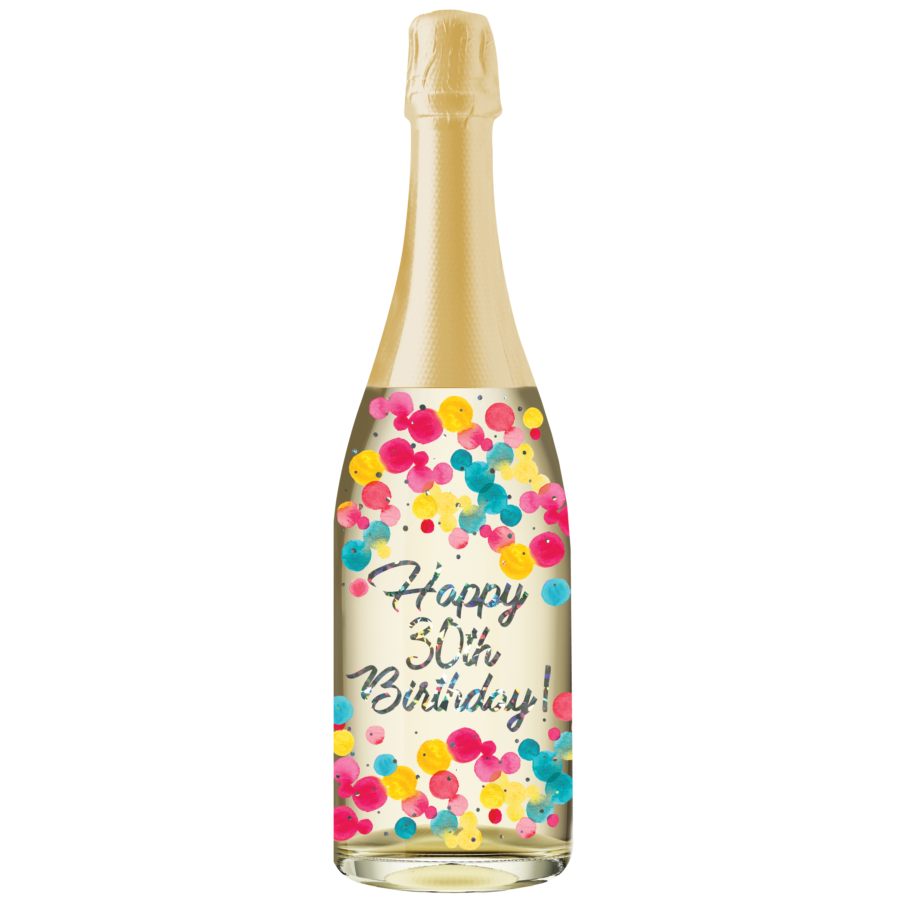 Pictura 30th Birthday Champagne Sound Card featuring festive champagne bottle and celebratory design for milestone celebrations