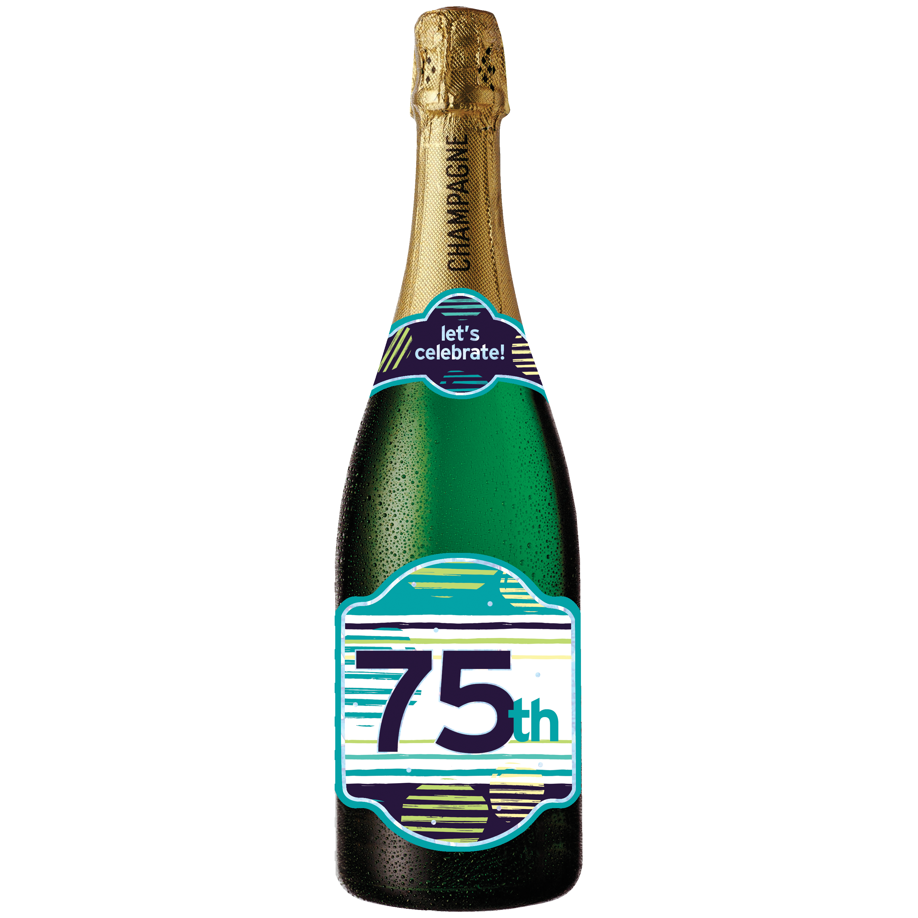 Pictura 75th Birthday Champagne Sound Card with festive champagne pop and celebration sounds for special milestone events.