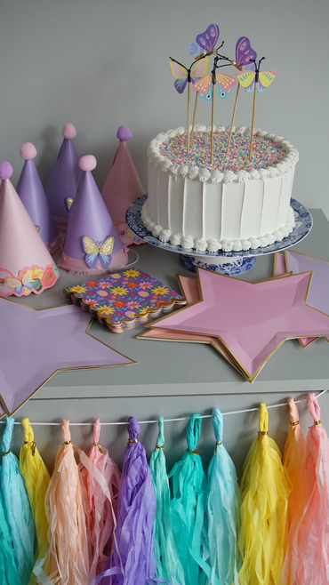 Pink & Peach Star Dessert Plates