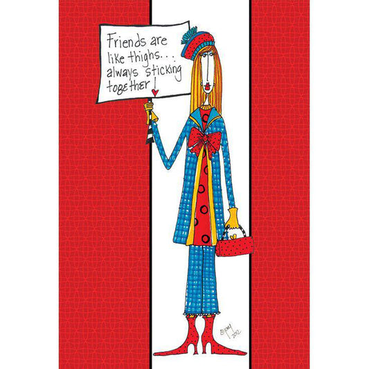 Friends Are Like Birthday Card Dolly Mamas from Pictura, cheerful greeting card featuring playful illustrations and vibrant colors.