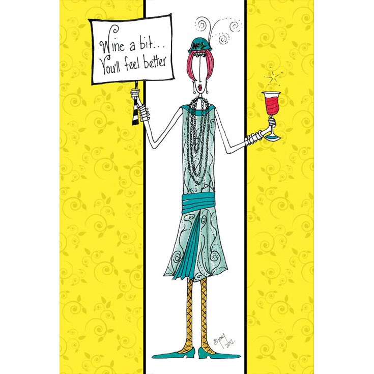 Wine A Bit Birthday Card Dolly Mamas