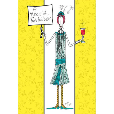 Wine A Bit Birthday Card Dolly Mamas
