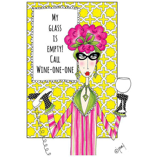 Pictura Wine-One-One Birthday Card Dolly Mamas featuring colorful illustrations, perfect for celebrating special occasions.