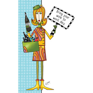 Wine To Work Birthday Card Dolly Mamas