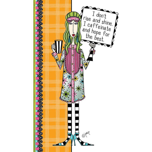 Rise And Shine birthday card by Pictura featuring a cheerful design with vibrant colors and playful typography for special celebrations.