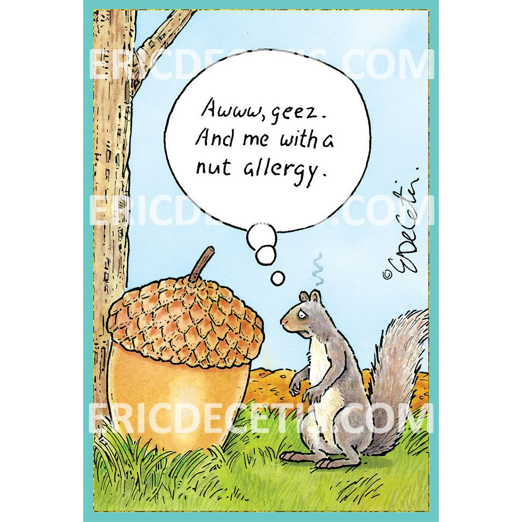 Squirrel Nut Allergy Birthday Card Eric Decetis 30482