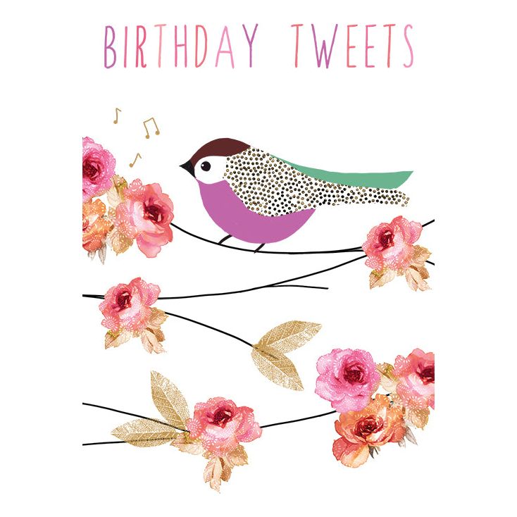 Birthday Card Birthday Tweets Sara Miller - Cardmore
