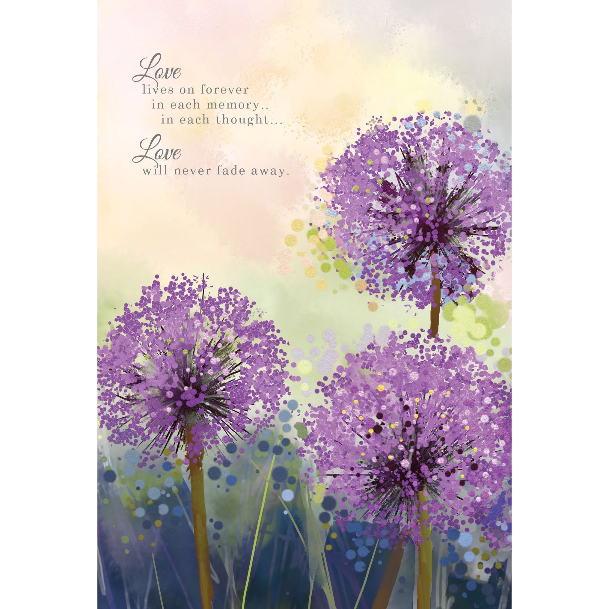 Sympathy Card Love lives forever in hearts - Cardmore