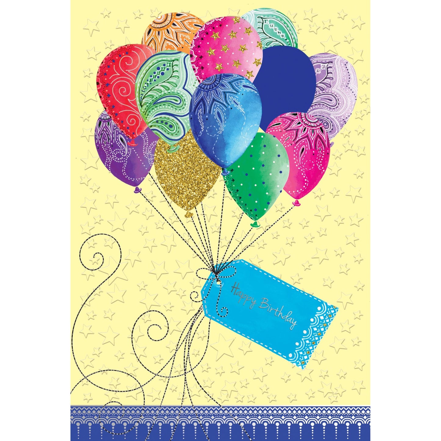 Bunch Of Colorful Balloons Birthday Card