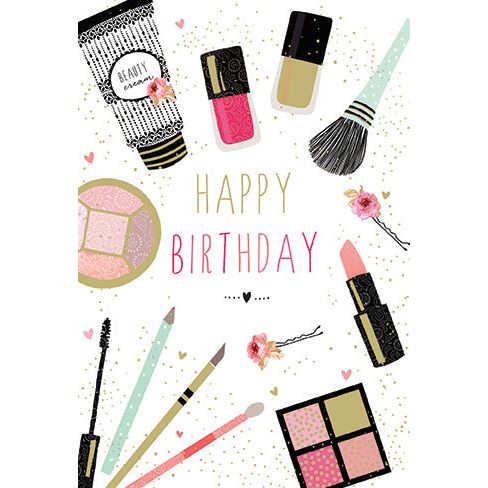 Birthday Card Make up Sara Miller - Cardmore