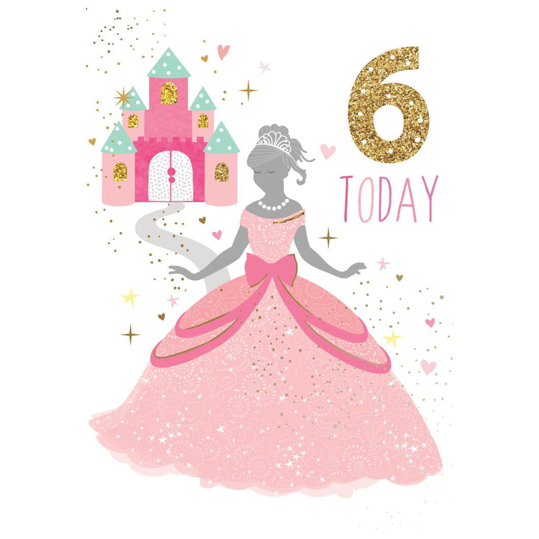 Birthday Card 6th Princess Sara Miller - Cardmore