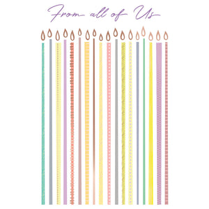 Birthday Card From Us Elongated Birthday Candles - Cardmore