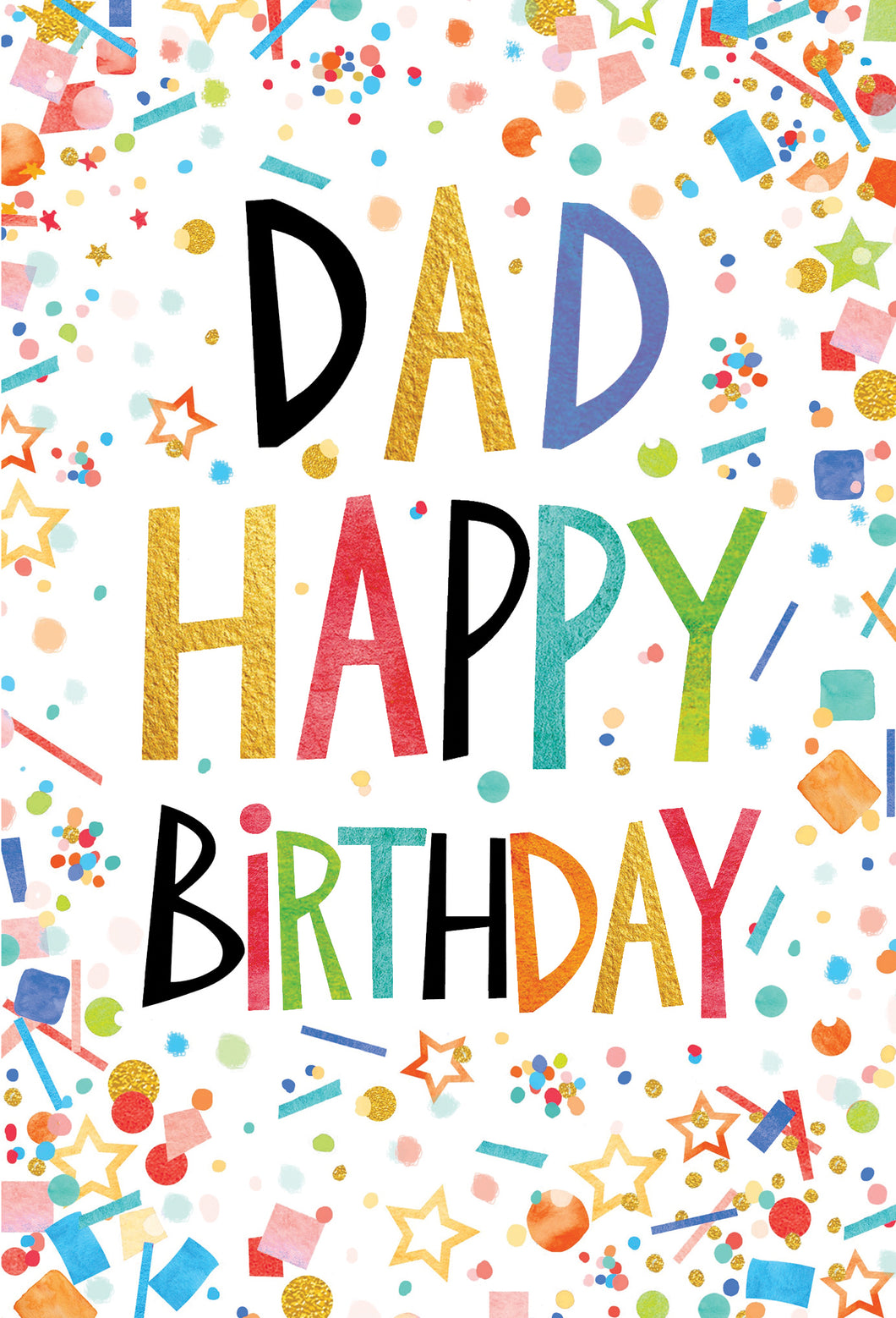 Birthday Father Card Confetti Frame - Cardmore