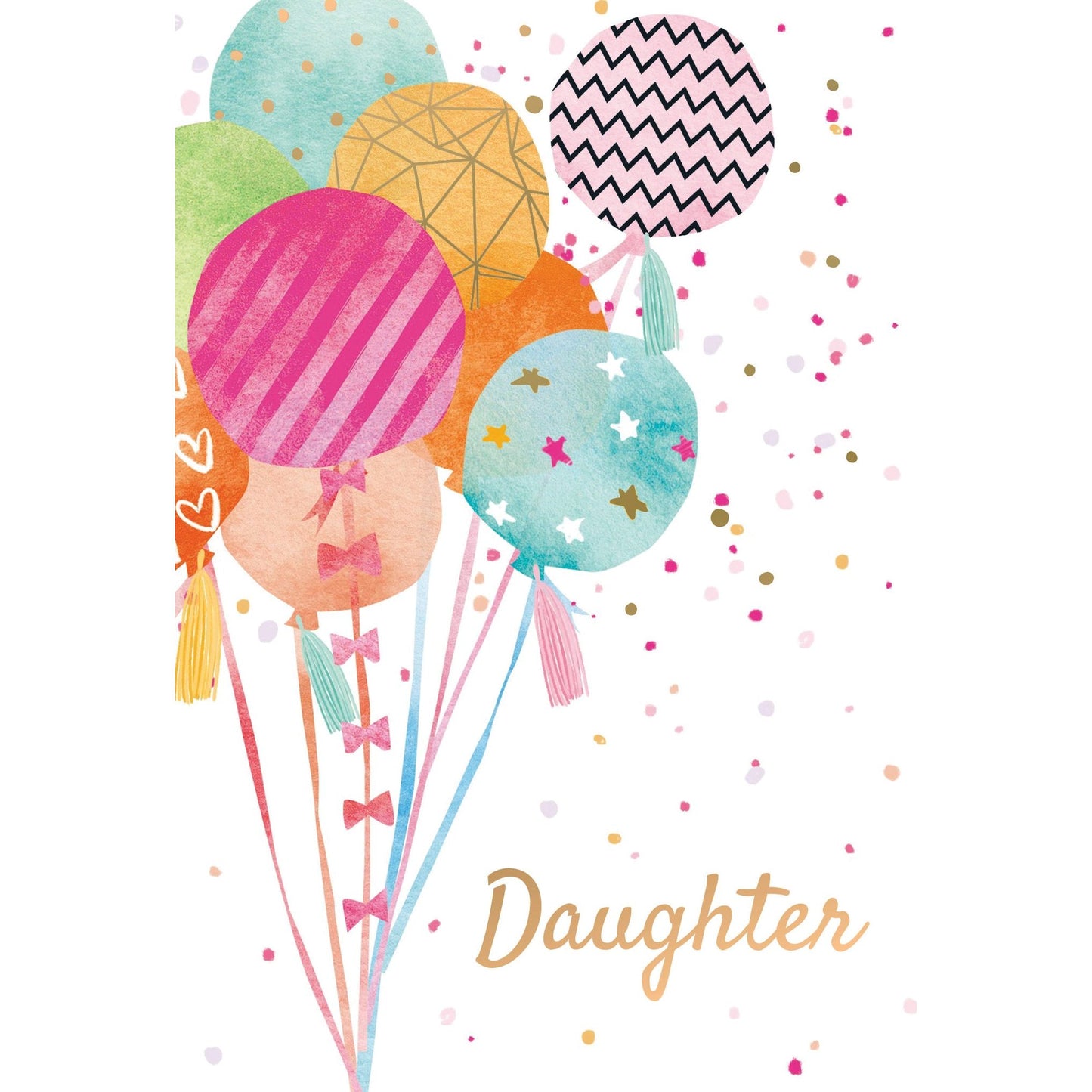 Birthday Daughter Card Balloons And Ribbons - Cardmore