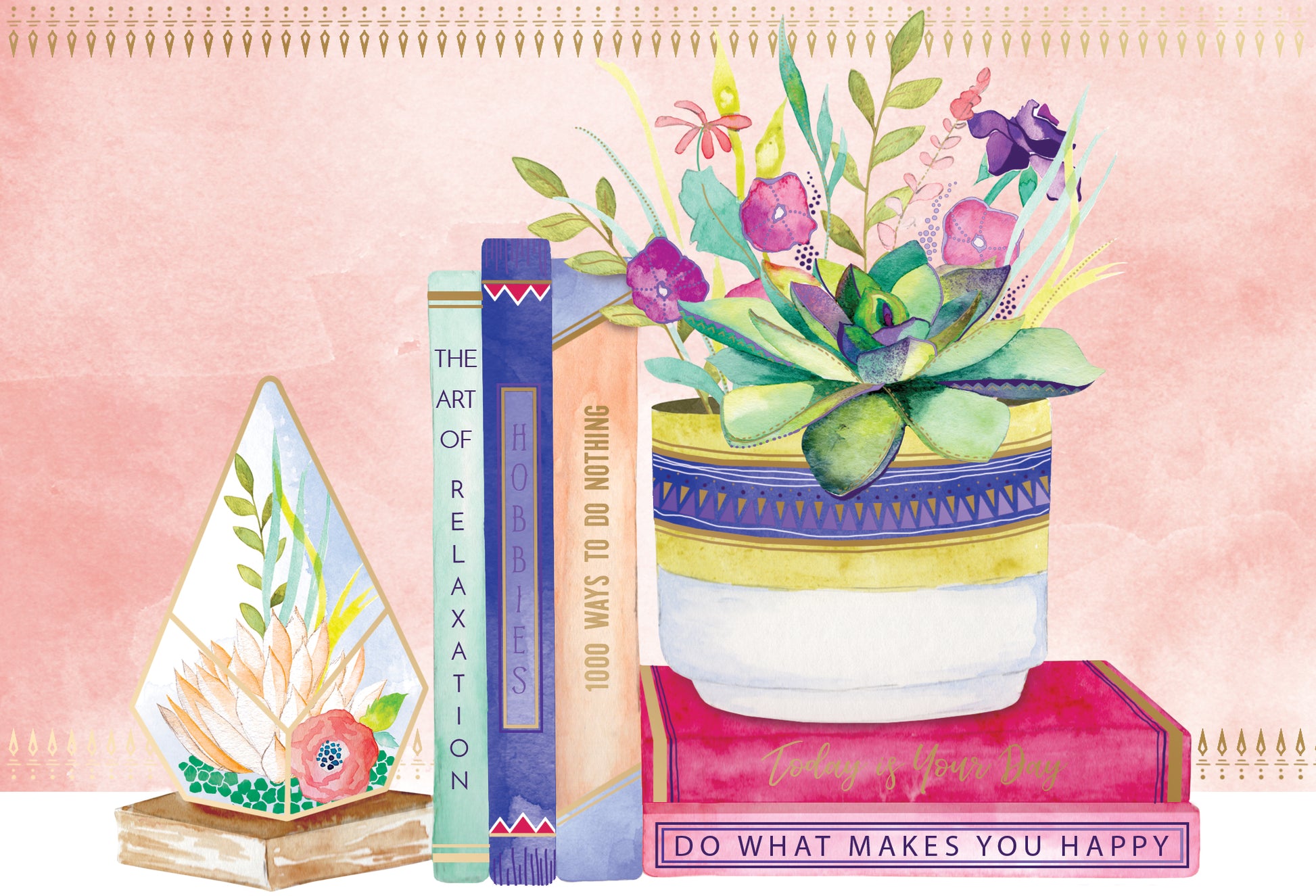 Birthday Card Terrarium & Books - Cardmore