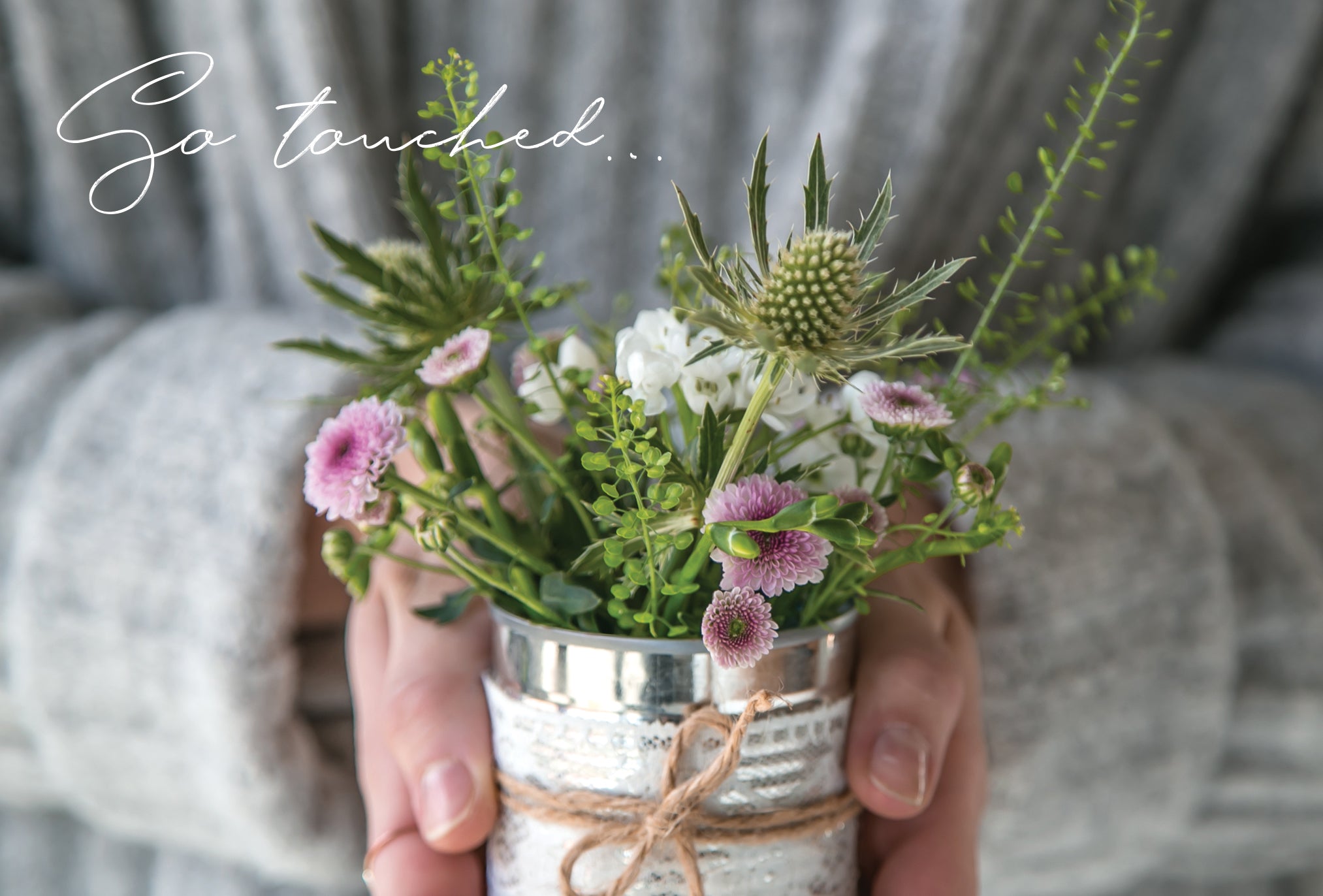 Thank You Card Tin Of Flowers - Cardmore