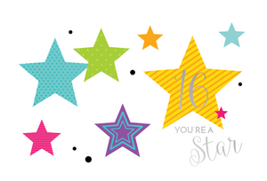 16th You're a Star Birthday Card - Cardmore