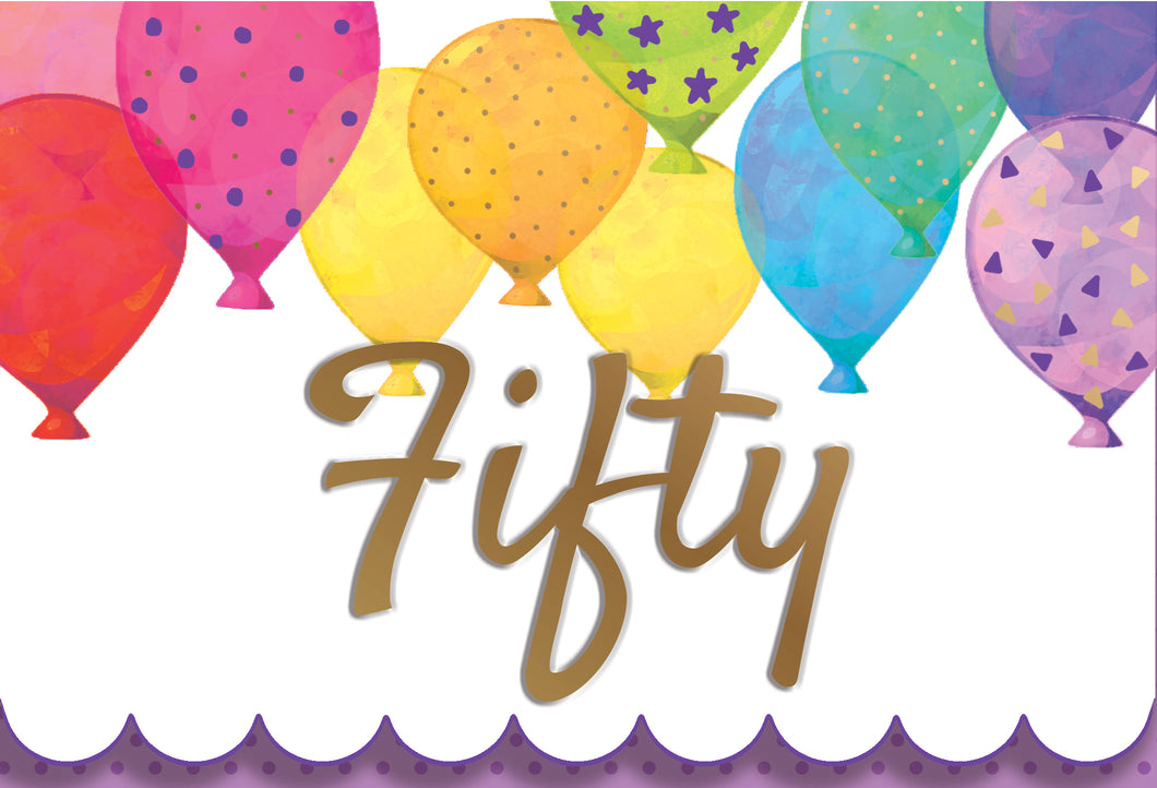 50th Fifty Birthday Card - Cardmore