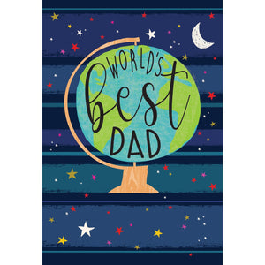 Birthday Father Card Best Dad Globe - Cardmore