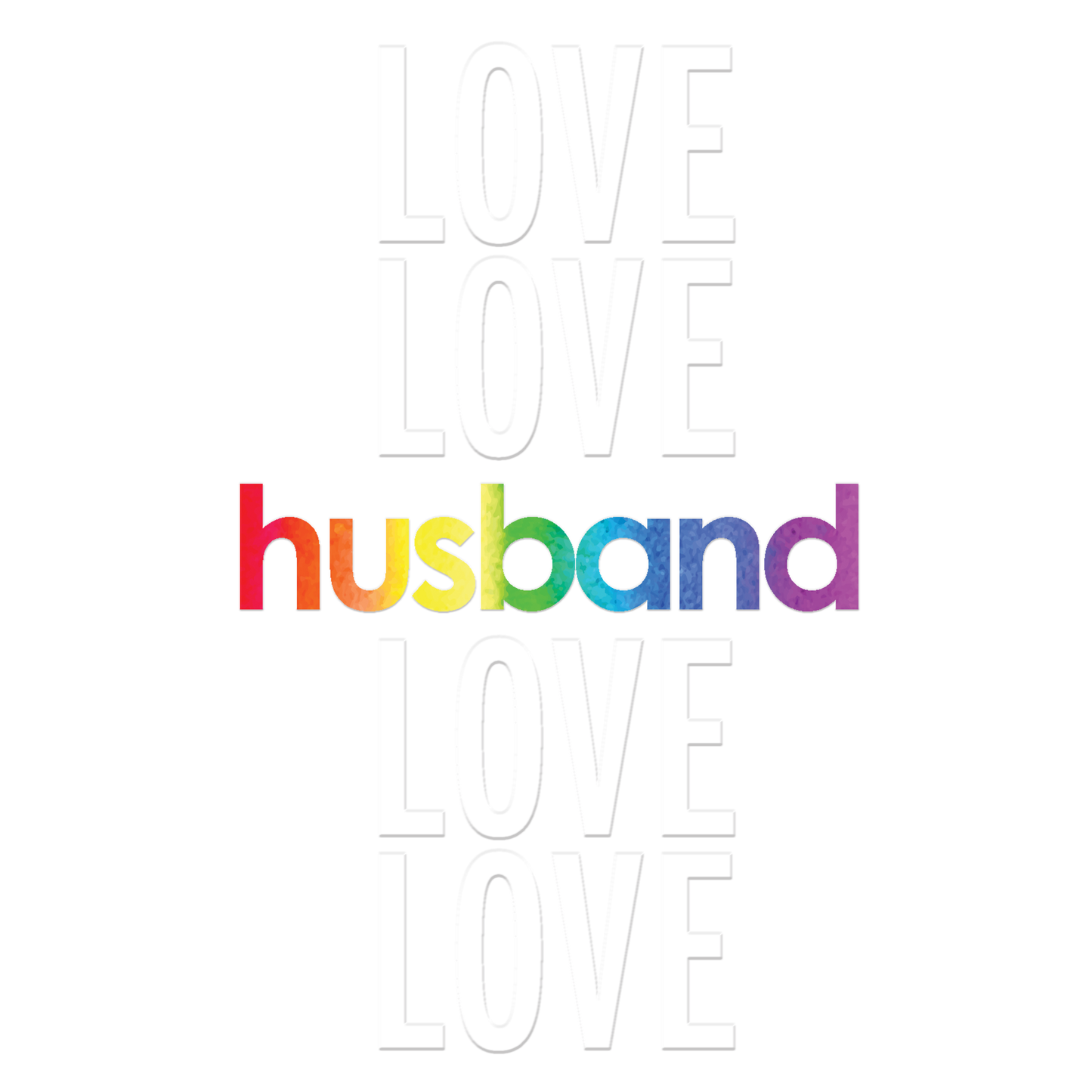 Birthday Husband Card Rainbow Love - Cardmore