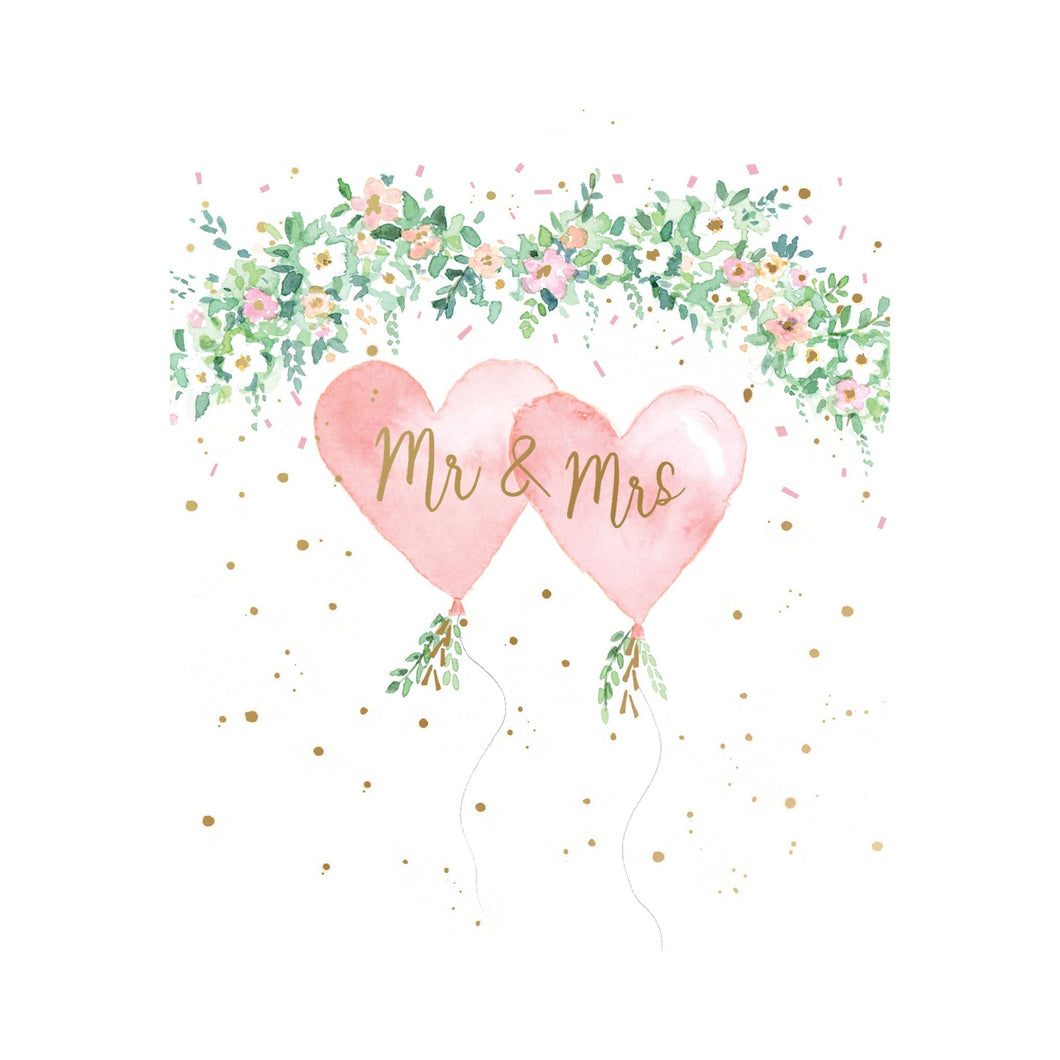Wedding Card Mr. & Mrs. Hearts - Cardmore