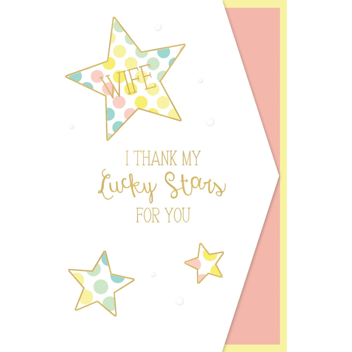Wife Anniversary Card Colorful Stars - Cardmore