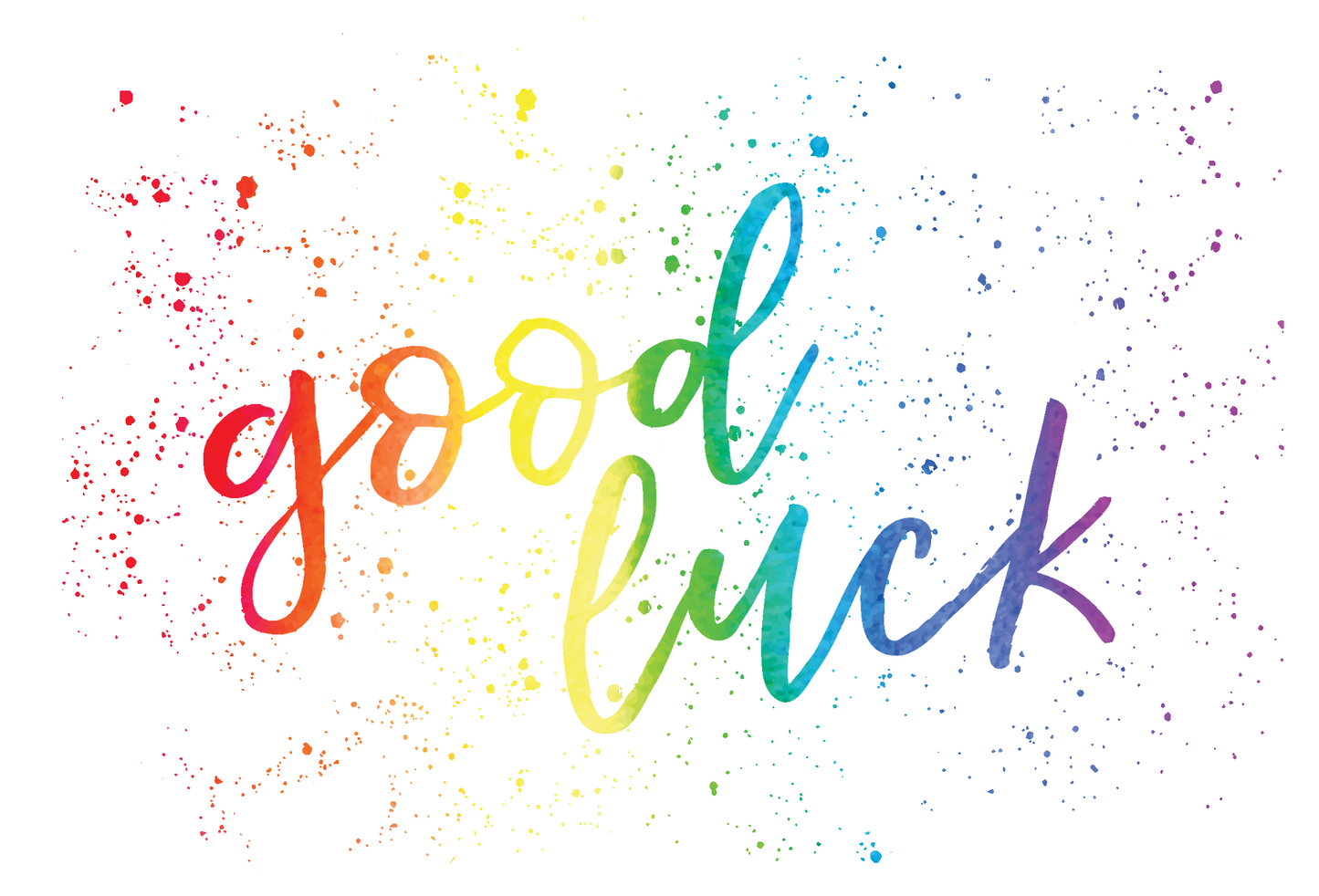 Good Luck Card Paint Splashes - Cardmore