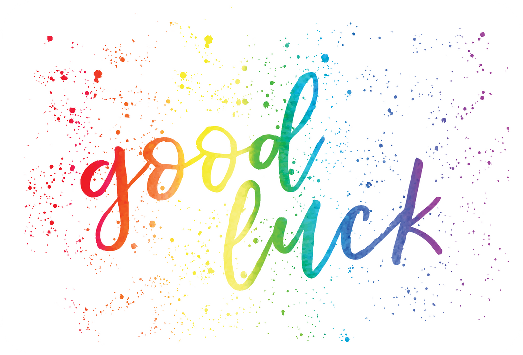 Good Luck Card Paint Splashes - Cardmore